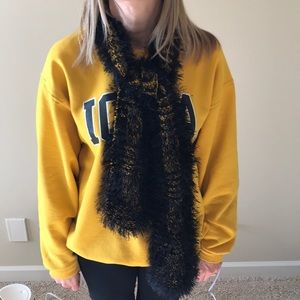 Black and gold cozy and soft scarf!